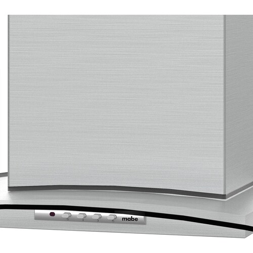 Campana Mabe Deco Cristal Curvo 90 Cm Acero  Cmid90Ssx0