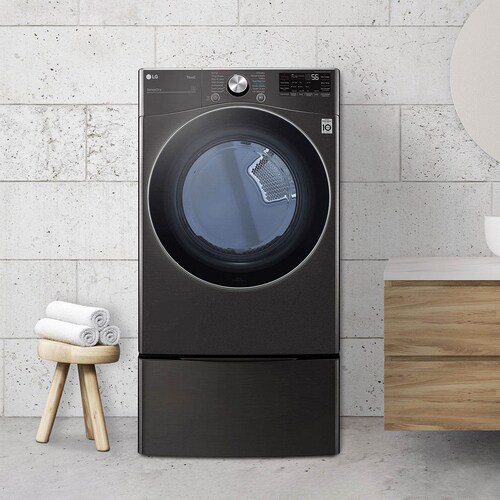 Secadora LG Carga Frontal con Ciclos con Vapor Steam 22 Kg  Negro  Df22Bv2Sr
