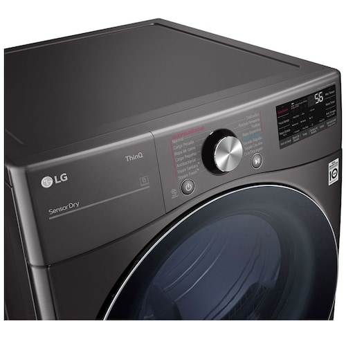 Secadora LG Carga Frontal con Ciclos con Vapor Steam 22 Kg  Negro  Df22Bv2Sr