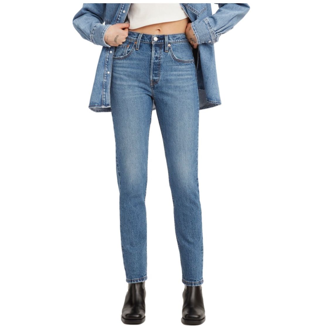 Levis 501 best sale mujer con botones