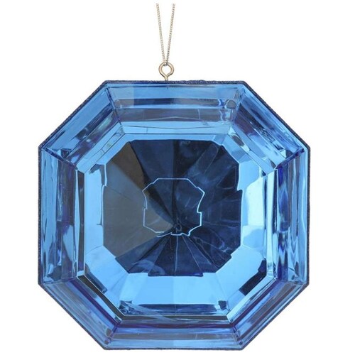 Colgante Gema Zafiro Azul de Acrilico 15 Cm