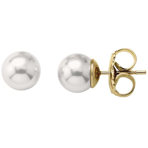 Aretes Plata Perla Blanca 10Mm Majorica