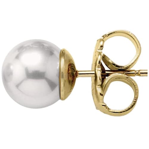 Aretes Plata Perla Blanca 8 Mm Majorica