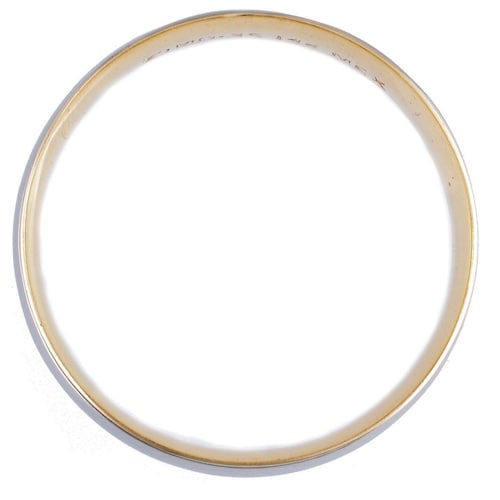 Argolla Confort Giratoria Oro Blanco 6Mm Oro 14K Doble o