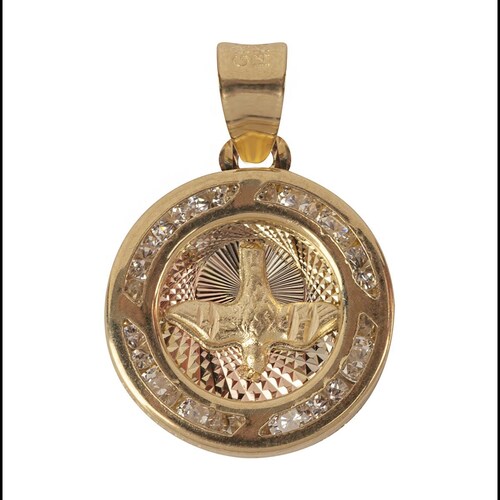 Medalla Espíritu Santo Reguilete Oro 14K Sini