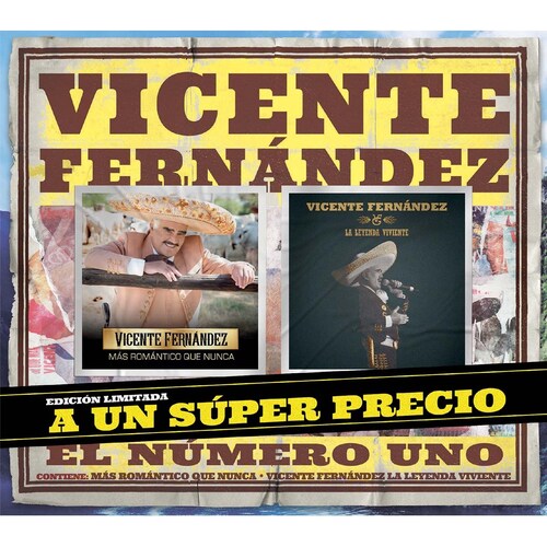 2 Cds+Dvd Vicente Fernandez Mas Romantico Que Nunca, la Leyenda Viviente