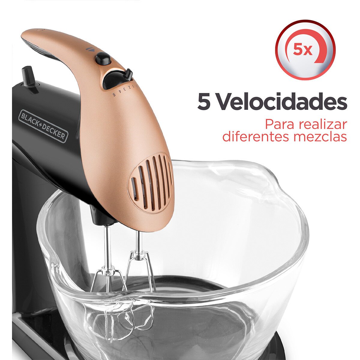 Batidora de Mano con Pedestal Black Decker Mx900Bc