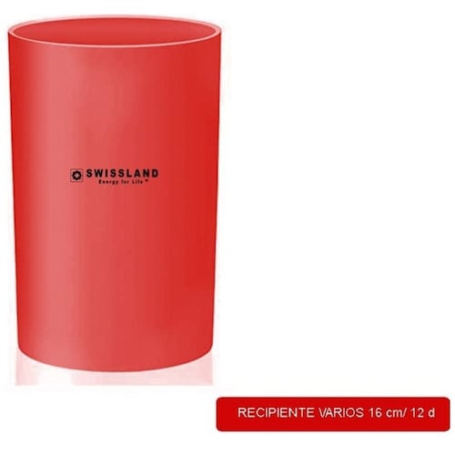 Bote Rojo de Silicón con Madera Swl0614Botrj Swissland
