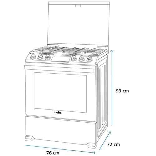 Estufa Mabe 30 " Inoxidable C/on Air Fry Emh7614Datmss0