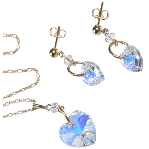  Juego de Collar Y Aretes Joyas Gea