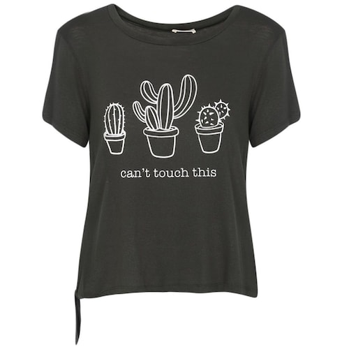 Playera Manga Corta con Nudo de Lado Fukka