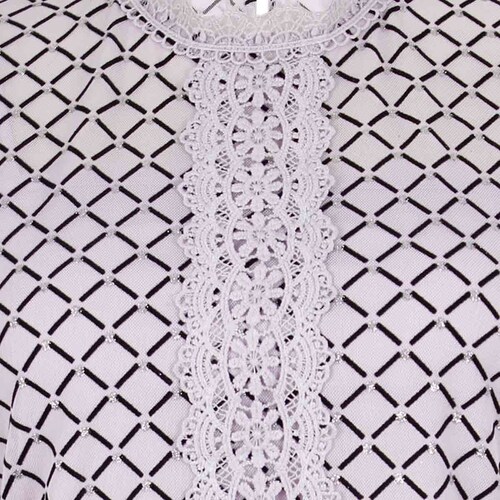 Vestido Mesh Flock Manga Larga main image 0