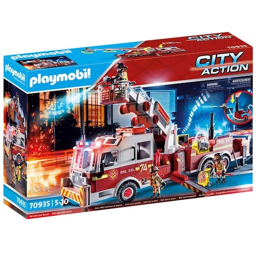 Vehículos de Rescate: Camión de Bomberos con Torre, 70935, Playmobil