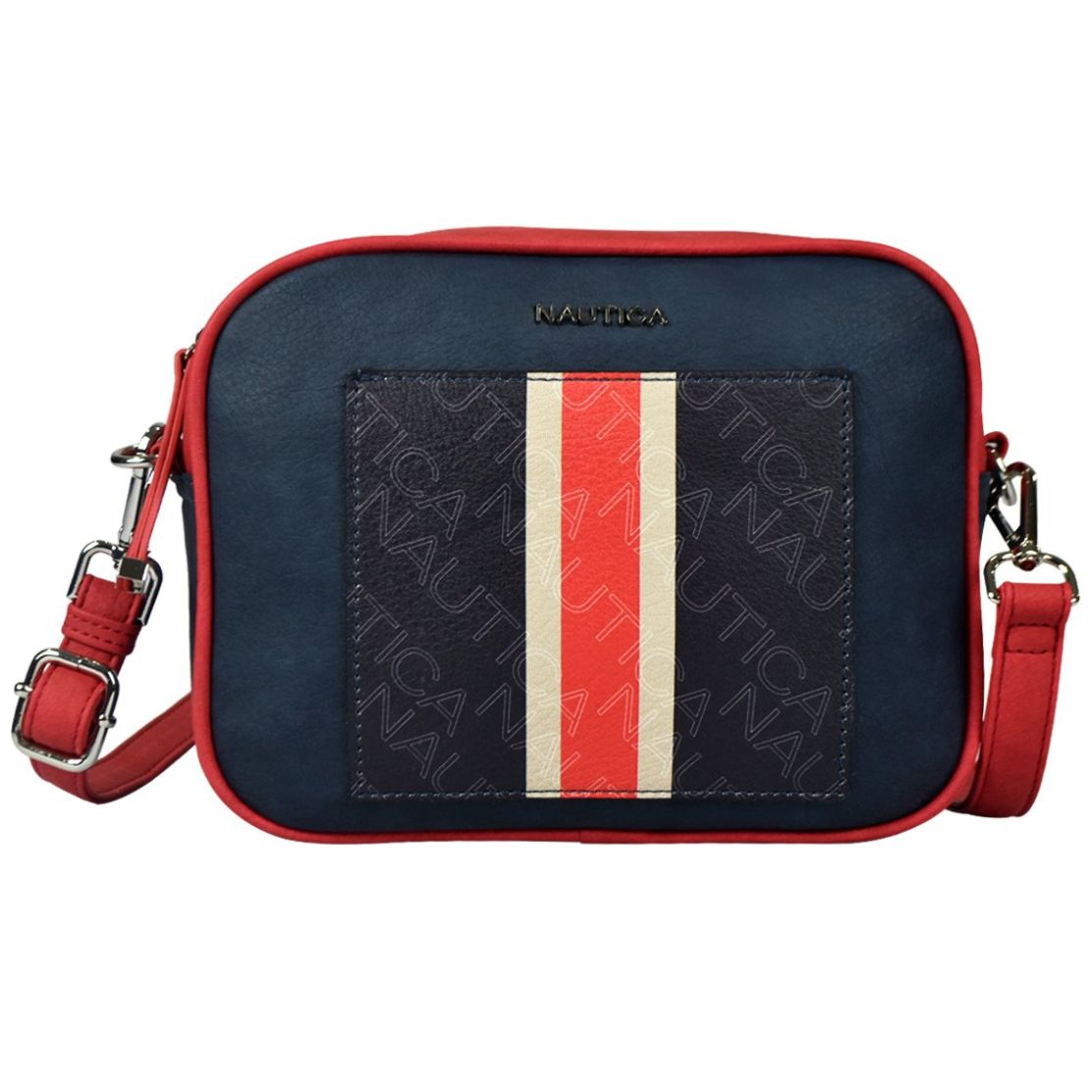 Bolsa Estilo Crossbody Marca Náutica Color Azul con Detalles en