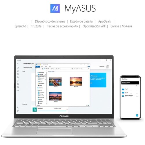 Laptop Asus X515Ja-Ej2425W Ci5-1035G1 8G 512Ssd Plata