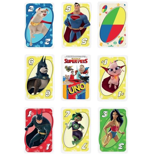 Juego de Mesa uno Dc Comics uno Junior Dc Super Pets