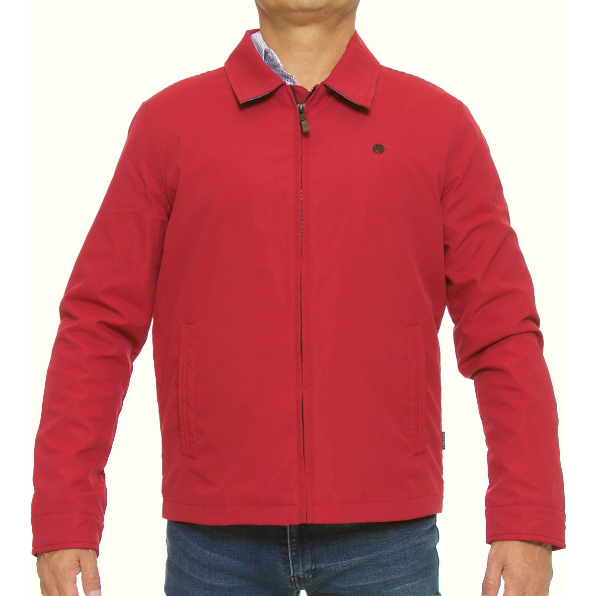 Chamarra roja outlet hombre