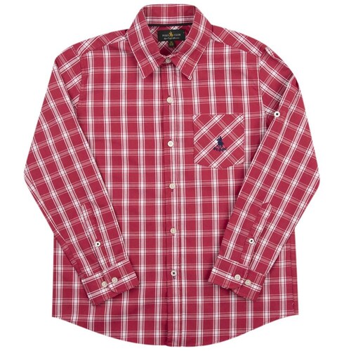 Camisa a Cuadros Rojo Manga Larga Rcb Polo Club para Niño