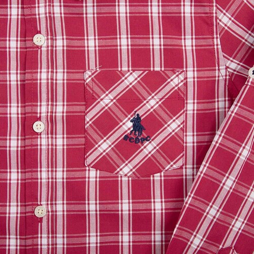 Camisa a Cuadros Rojo Manga Larga Rcb Polo Club para Niño