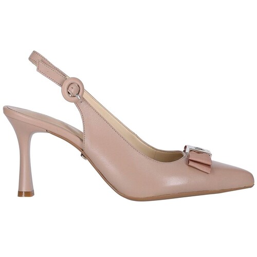 Zapatilla de Piel Tacón Beige Westies