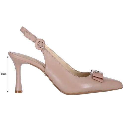 Zapatilla de Piel Tacón Beige Westies