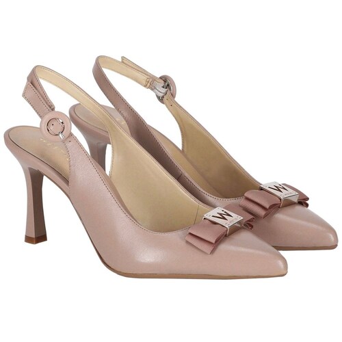 Zapatilla de Piel Tacón Beige Westies