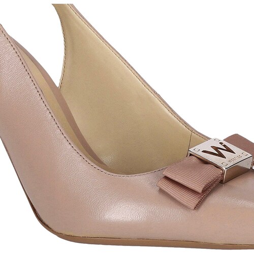 Zapatilla de Piel Tacón Beige Westies