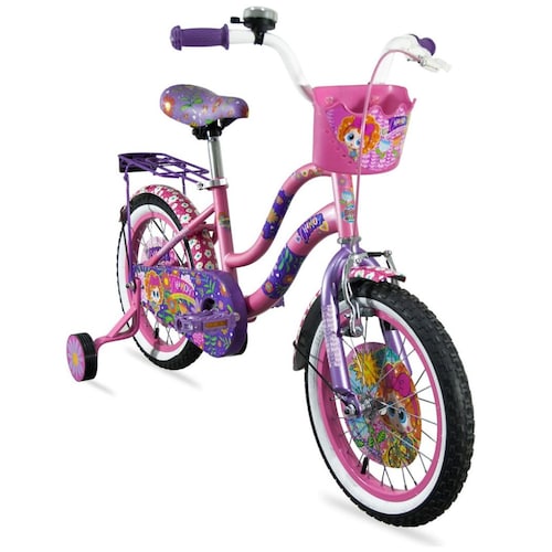Bicicleta Distroller Cross Chamoy R16 1V. Rosa Brillante/lila