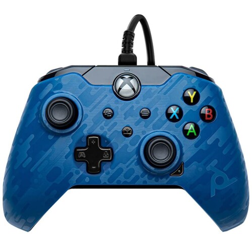 Control Alámbrico Xbox Serie X Y S Blue Camo + Game Pass Pdp