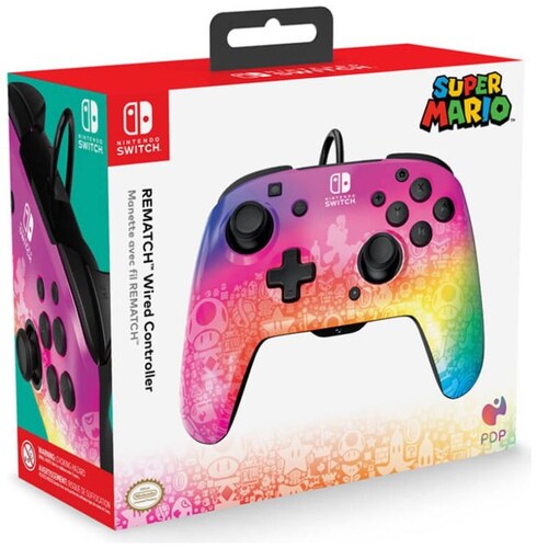Control Alámbrico Nintendo Switch Rematch Star Spectrum Pdp