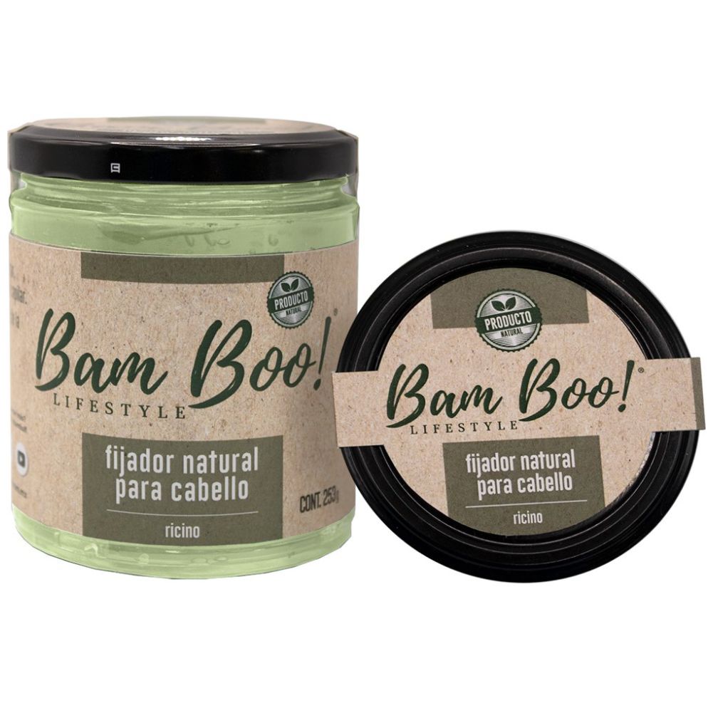Bam Boo! Lifestyle Fijador en Gel Natural Ricino para Cabello 253 g image number 0