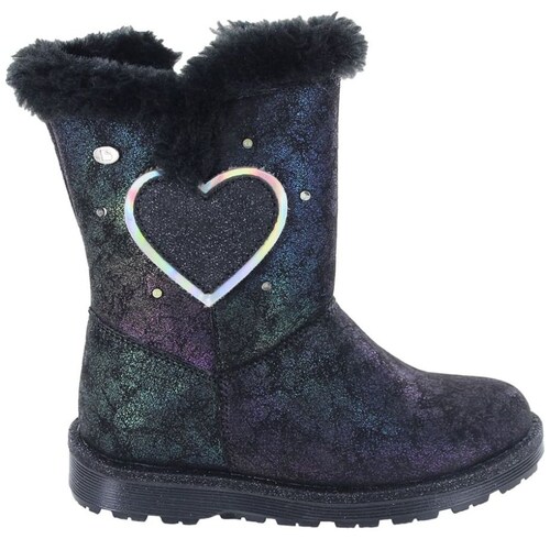 Bota con Peluche Y Corazón  18-21 Negro Coqueta para Niña