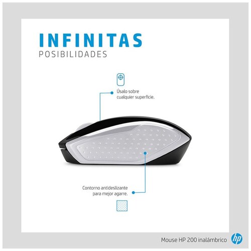 Mouse Inalámbrico Hp 200 Plata