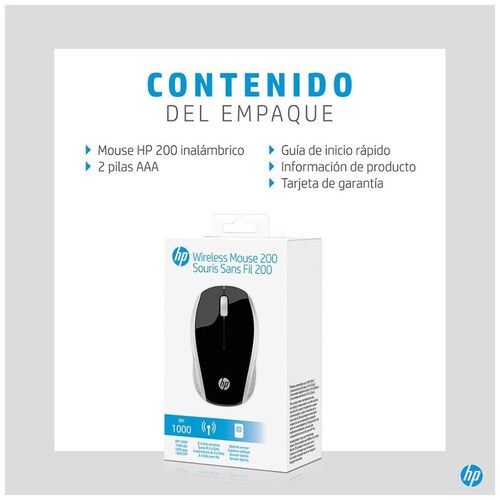 Mouse Inalámbrico Hp 200 Plata