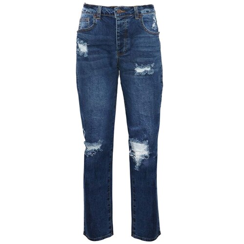 Pantalón de Mezclilla con Desgarres Hyr