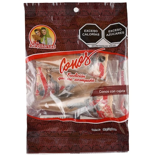 Conos con Cajeta 30 G  3 Piezas Sevillanas
