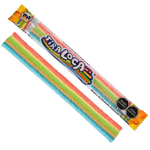 Tira Loca Gomita Acida Frutales 10 G  Delicias