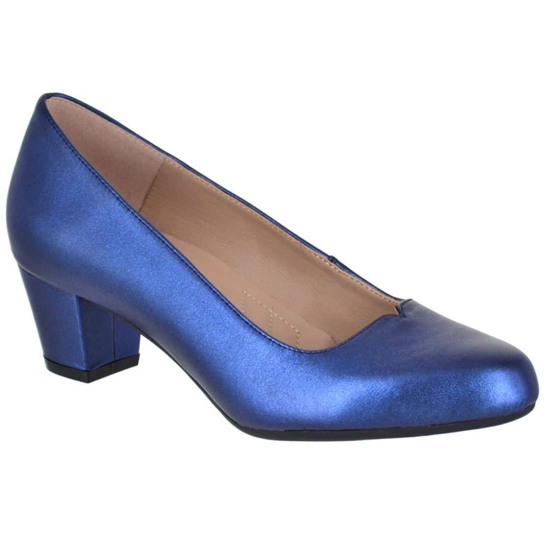 Zapatilla con Tacón Bajo Azul Joyce