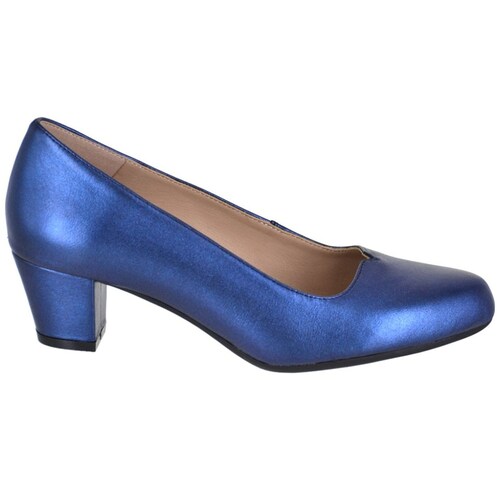 Zapatilla con Tacón Bajo Azul Joyce
