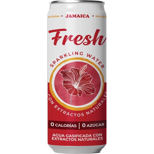  Bebida Carbonatada Sabor Jamaica Sparkling Water  Fresh