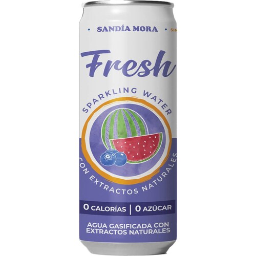  Bebida Carbonatada Sabor Sandia Mora Sparkling Water  Fresh
