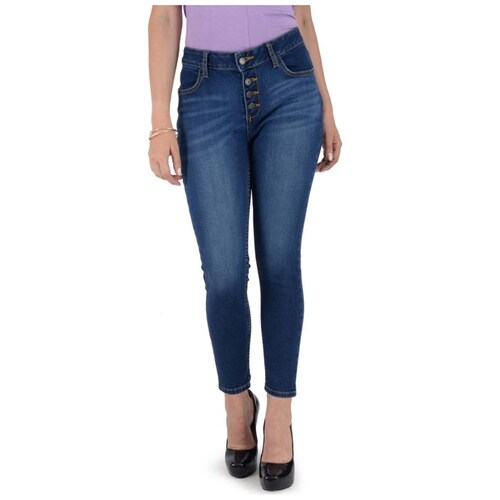 Jeans Gloria Vanderbilt Corte Recto Diseño Mezclilla