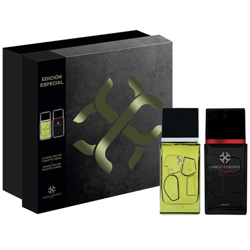 Set Fragancia para para Hombre  Carlo Corinto Classic Edt 100Ml + Rouge Edt 100Ml