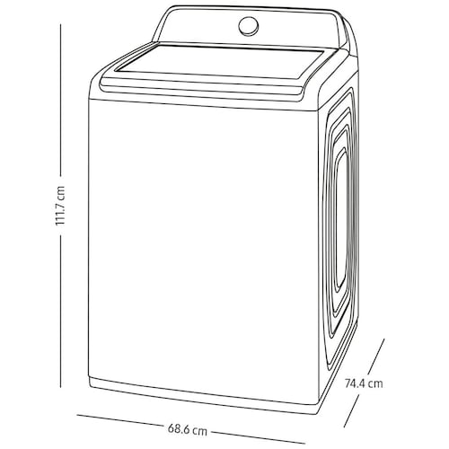 Lavadora Samsung Carga Superior 21Kg Wa21B3554Gv Negro