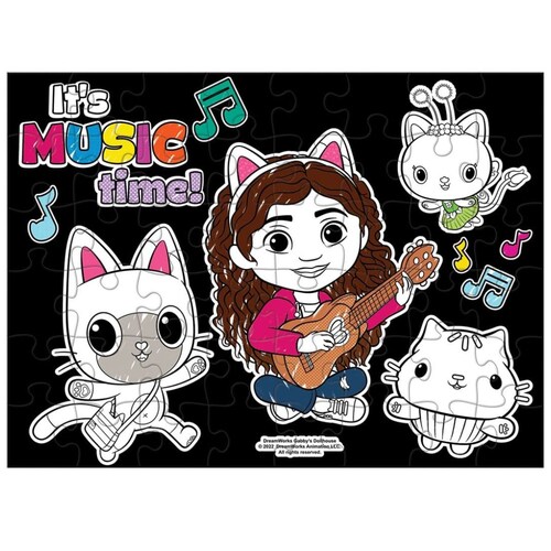 Rompecabezas Atercioelado para Colorear Gabby's Dollhouse 24 Pzas  Novelty