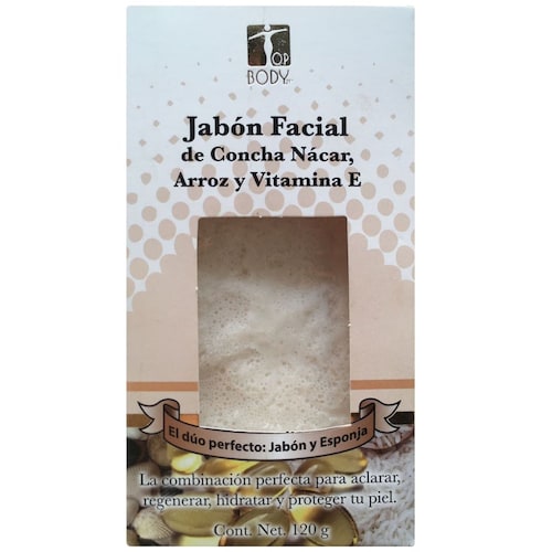 Jabón Facial de Concha Nácar, Arroz y Vitamina e