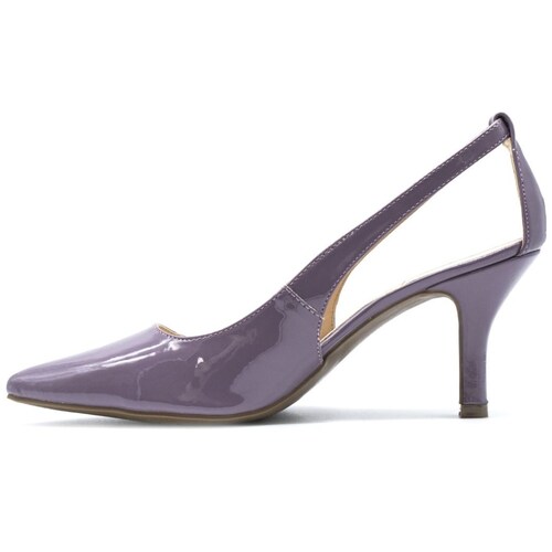 Zapatilla Puntal con Tacón Morado Elle.
