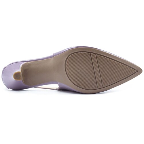 Zapatilla Puntal con Tacón Morado Elle.