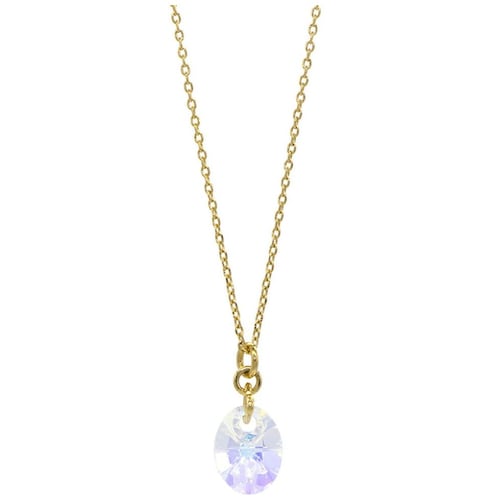 Dije con Cadena en Dorado con Cristal Austriaco Xilion Oval Pendant Ab Adrianne Picard