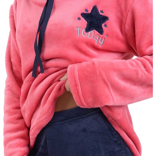 Pijama Flannel Playera Manga Larga Y Pantalón para Mujer